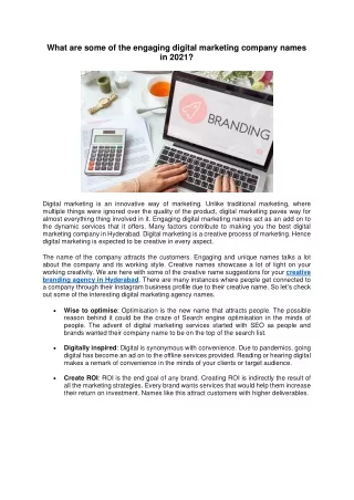what are some of the engaging digital marketing