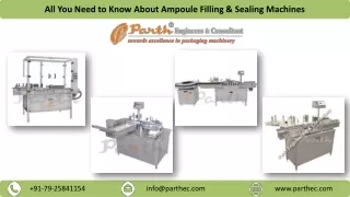 All You Need to Know About Ampoule Filling & Sealing Machine