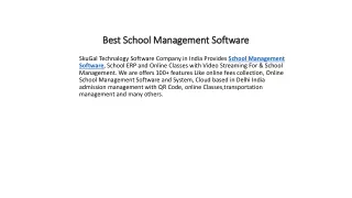best school management software