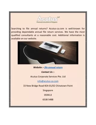 searching to file annual returns acutus