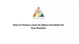 How to Choose a Lean Six Sigma Consultant for Your Business