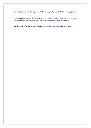 Buy Best Online Video Sharing Clone - Video Sharing Software - PHP Video Sharing