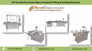 All You Need to Know About Ampoule Filling & Sealing Machine