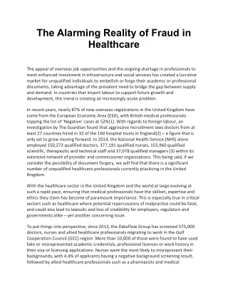 The Alarming Reality of Fraud in Healthcare