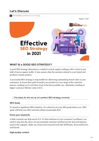 How To Create An Effective SEO Strategy In 2021