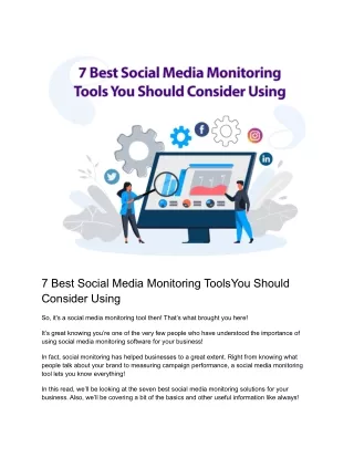 7 Best Social Media Monitoring Tools You Should Consider Using
