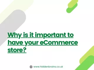 why is it important to have your ecommerce store