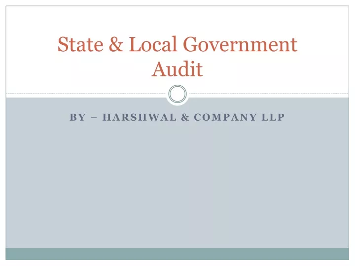 state local government audit