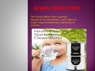 gravity water filter