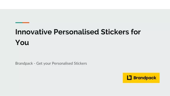 innovative personalised stickers for you