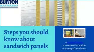 Steps you should know about  sandwich panels