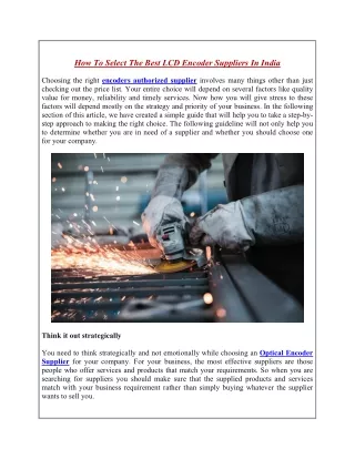 how to select the best lcd encoder suppliers