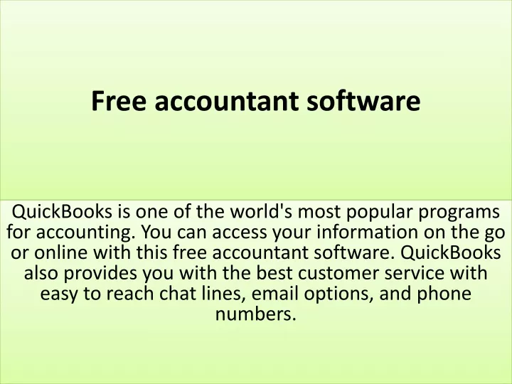 free accountant software