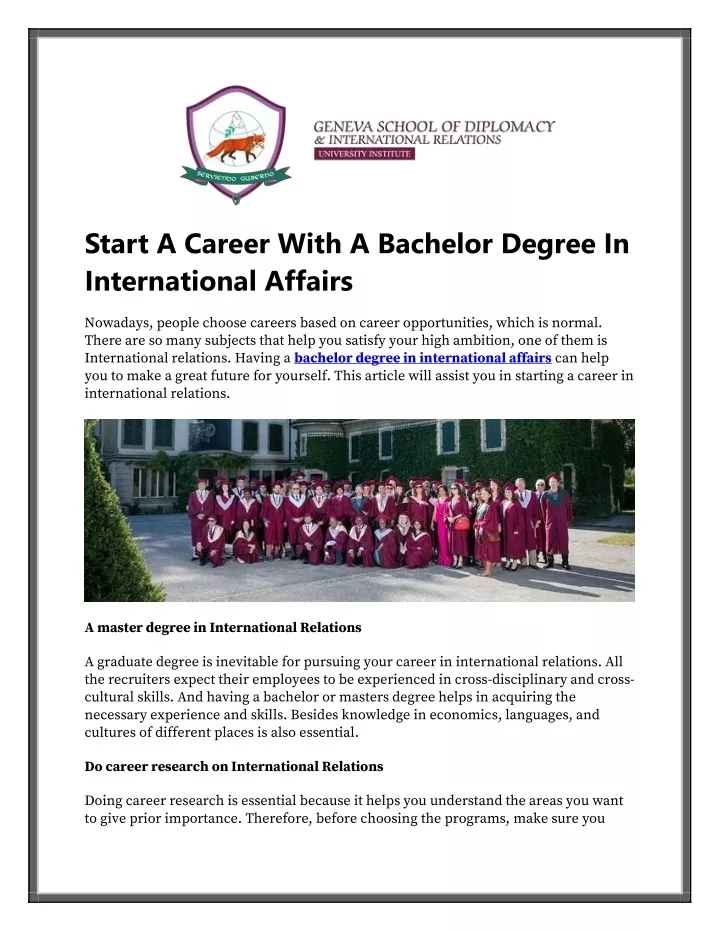 start a career with a bachelor degree