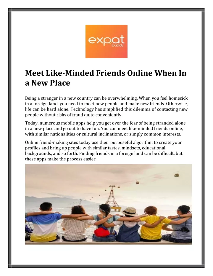 meet like minded friends online when