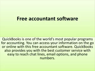 Free accountant software