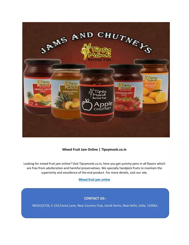 mixed fruit jam online tipsymonk co in