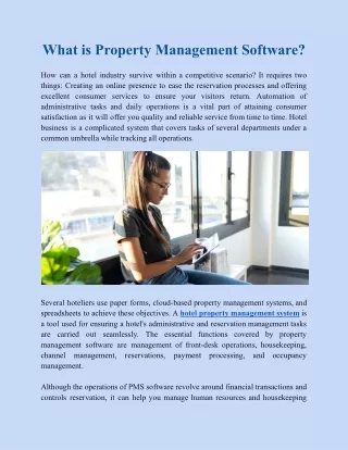What is property management software?
