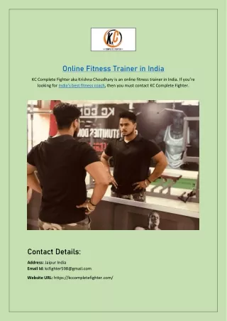 Online Fitness Trainer in India