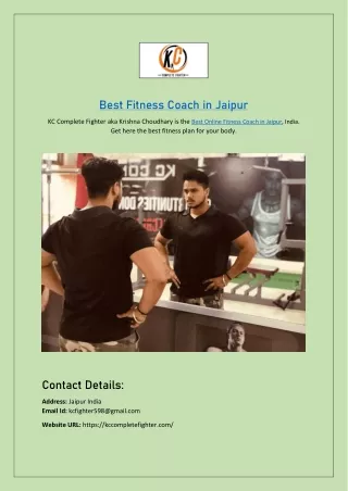 Best Fitness Coach in Jaipur