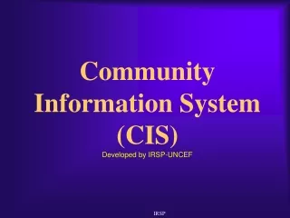 A Model of Community Information System for Health and Community Well-being - by