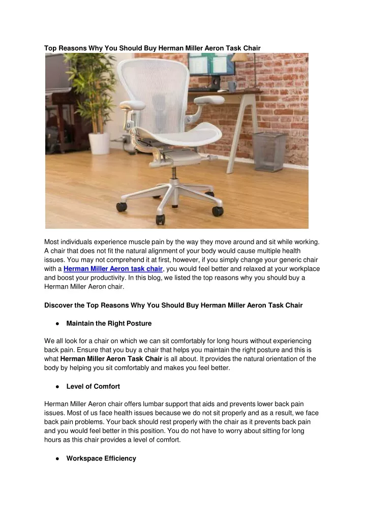 top reasons why you should buy herman miller