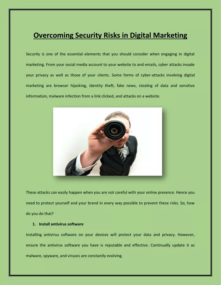 overcoming security risks in digital marketing