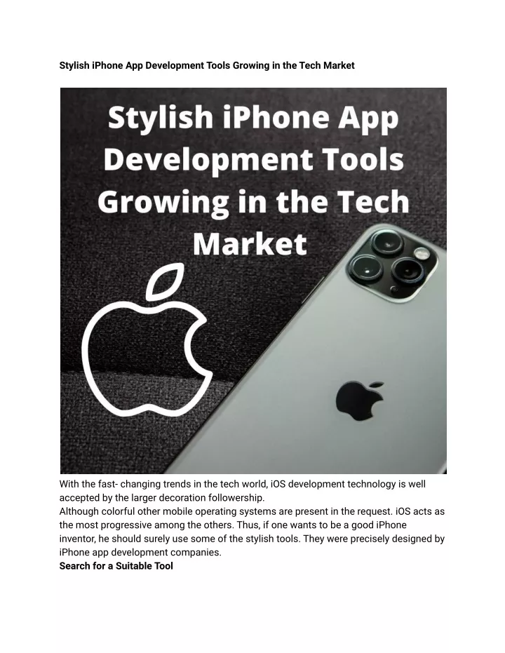 stylish iphone app development tools growing