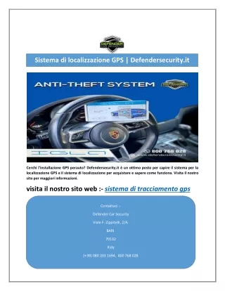 sistema di localizzazione gps defendersecurity it