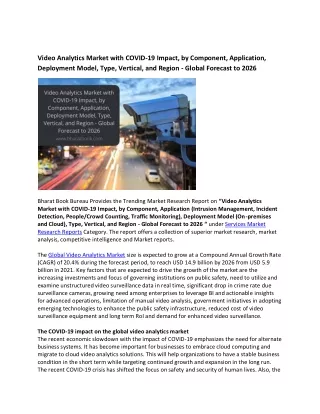 video analytics market with covid 19 impact