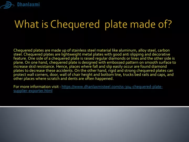 what is chequered plate made of