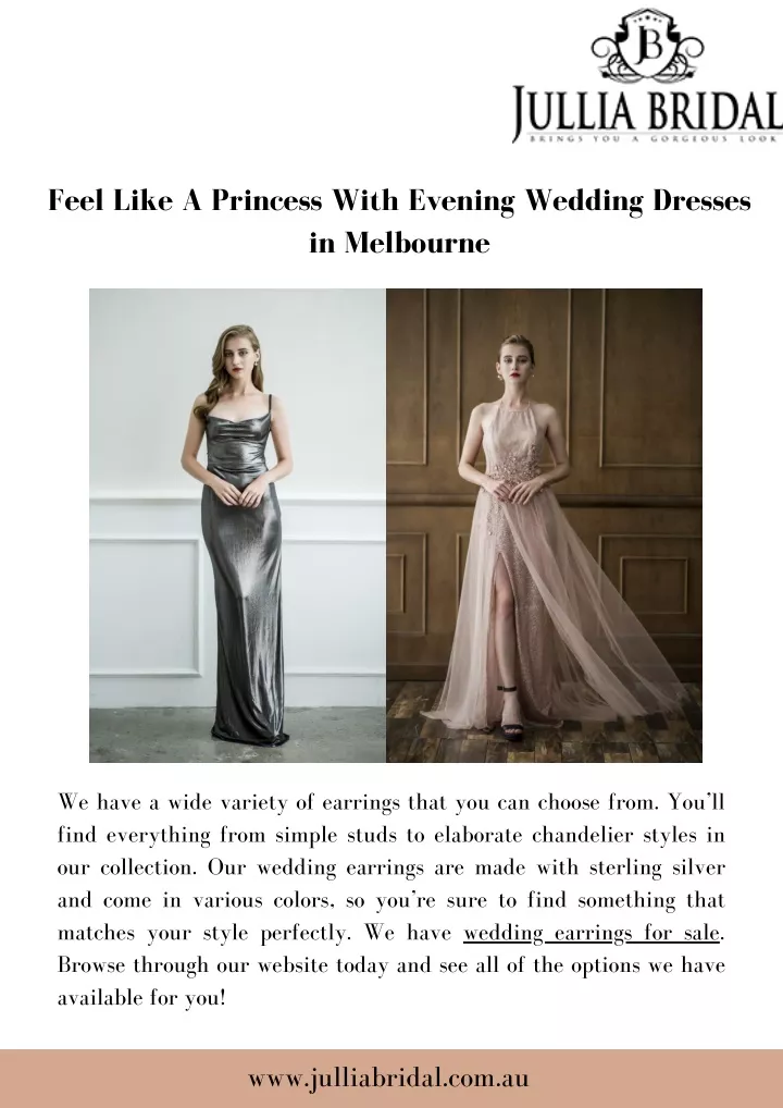 feel like a princess with evening wedding dresses