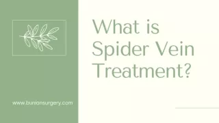 What is Spider Vein Treatment?