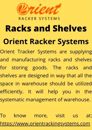 Racks and Shelves