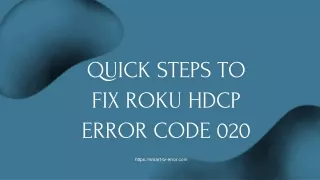 quick steps to fix roku hdcp error code 020