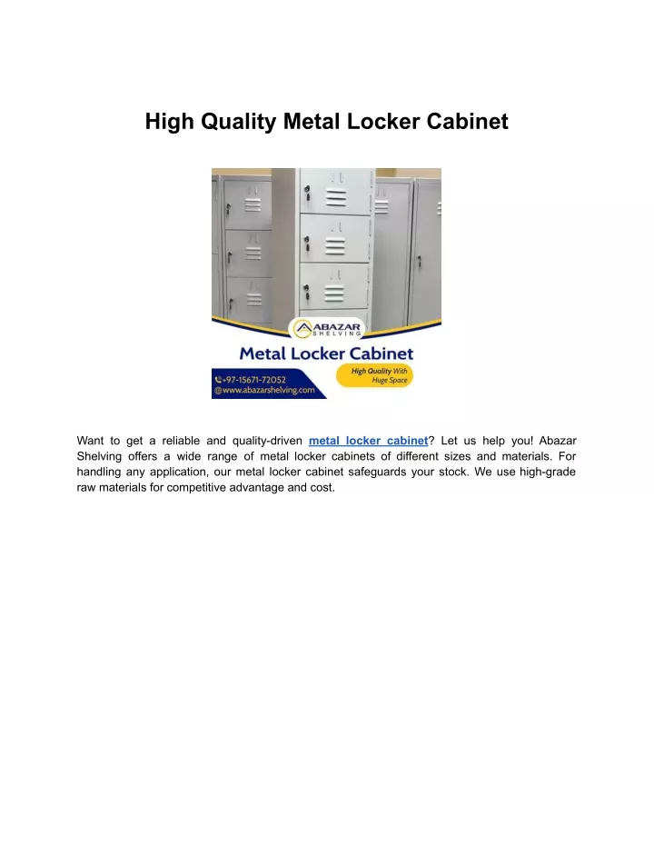 high quality metal locker cabinet