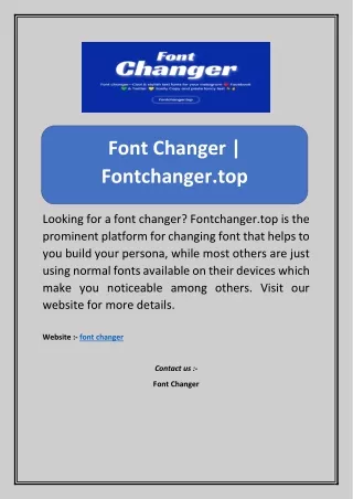 font changer fontchanger top