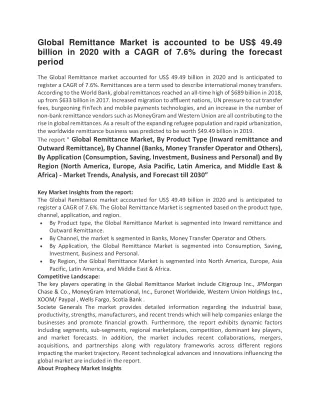 global remittance market is accounted