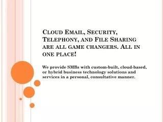 c loud e mail s ecurity t elephony