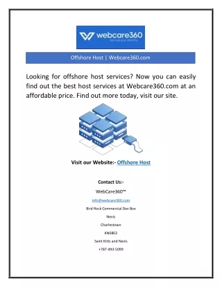 Offshore Host | Webcare360.com