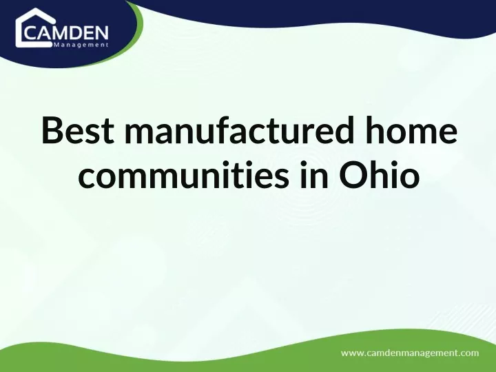 best manufactured h ome communities i n ohio