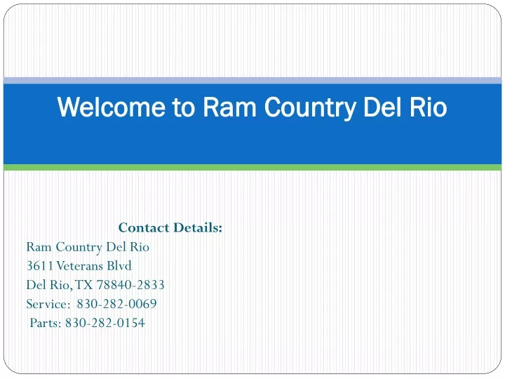 welcome to ram country del rio