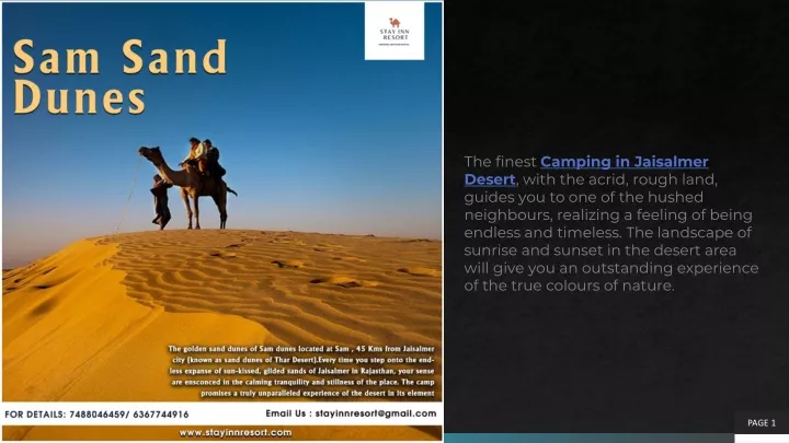 the finest camping in jaisalmer desert with
