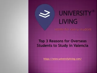 Top 3 Reasons for Overseas Students to Study in Valencia