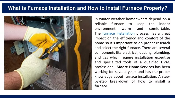 what is furnace installation and how to install