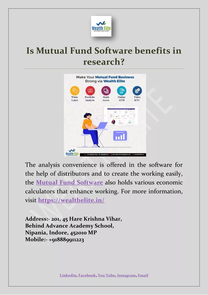 is mutual fund software benefits in research