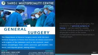 Perfect general surgery in Patna