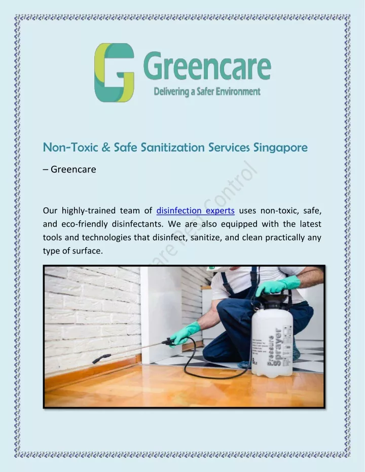 non toxic safe sanitization services singapore