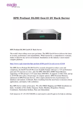 HPE Proliant DL380