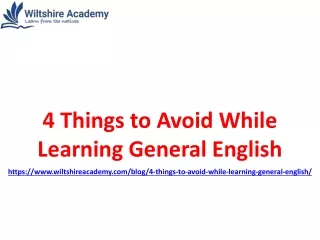 4 Things to Avoid While Learning General English